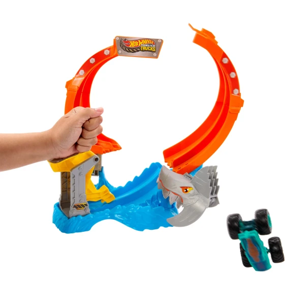HOT WHEELS MONSTER TRUCKS - SPIRAL SHARK SMASH PLAYSET