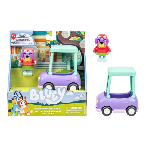BLUEY S14 VEHICLE & FIGURE 6 cm - 3 DESIGNS