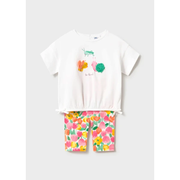 MAYORAL SET LEGGINGS PRINTED HIBISCUS