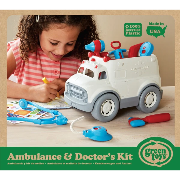 GREEN TOYS AMBULANCE AND DOCTOR\'S KIT AMDK-1313