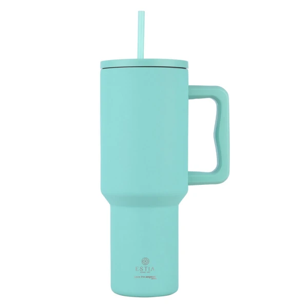 ESTIA HOME ART ΠΟΤΗΡΙ XL 1200ml ΜΕ ΚΑΛΑΜΑΚΙ - BERMUDA GREEN