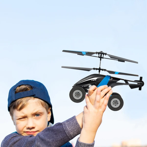 SILVERLIT R/C HELICOPTER FLYBOTIC AIR WHEELZ BLUE