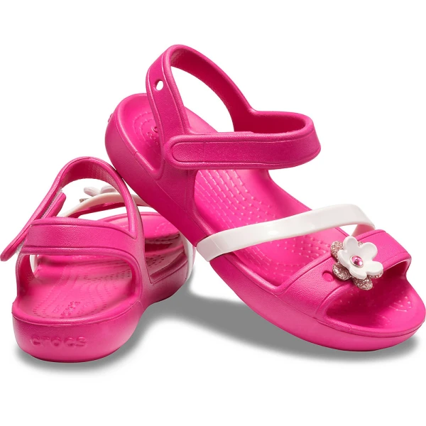 CROCS LINA CHARM SANDAL K CANDY PINK