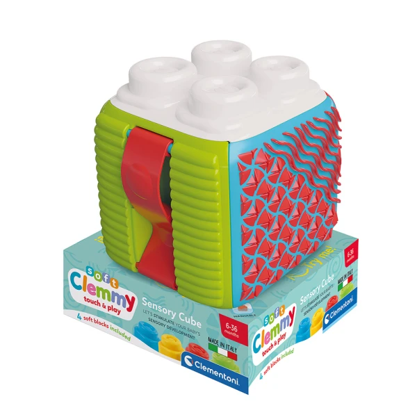 SOFT CLEMMY SENSORY ACTIVITY CUBE SOFT PREMIUM BLOCKS 4 pcs FOR 6-36 MONTHS