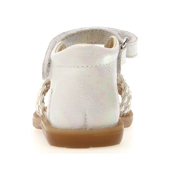 NATURINO KIDS SANDALS RUBINO IRIDESCENT WHITE-SILVER