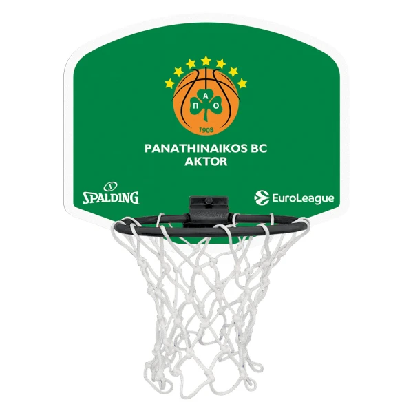 SPALDING EUROLEAUGUE ΜΠΑΣΚΕΤΑΚΙ MICRO MINI BB ΠΑΝΑΘΗΝΑΪΚΟΣ