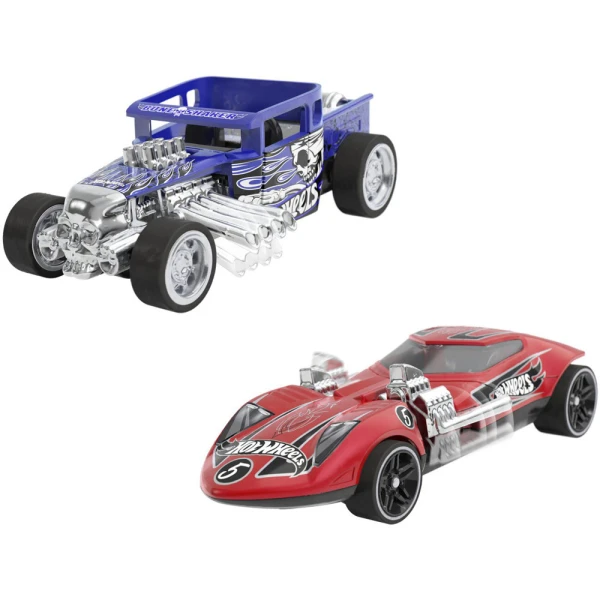 HOT WHEELS CARS PUL BACK SET OF 2 - BONE SHAKER & TWIN MILL