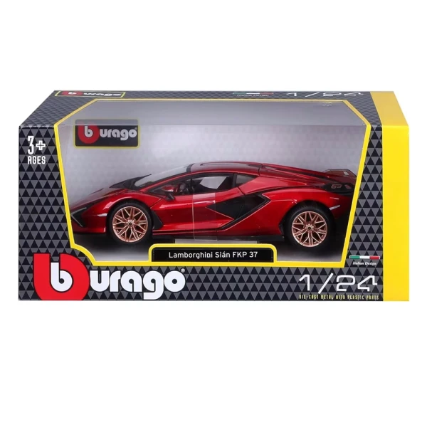 BBURAGO 1:24 LAMBORGHINI SIAN FKP37 RED