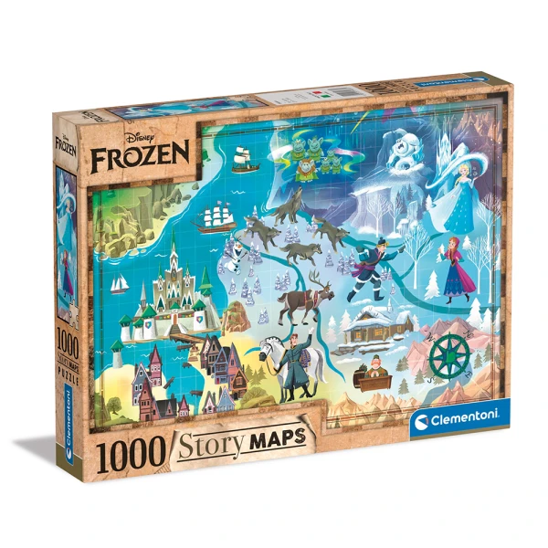 CLEMENTONI ΠΑΖΛ STORY MAPS FROZEN 1000 τεμ.