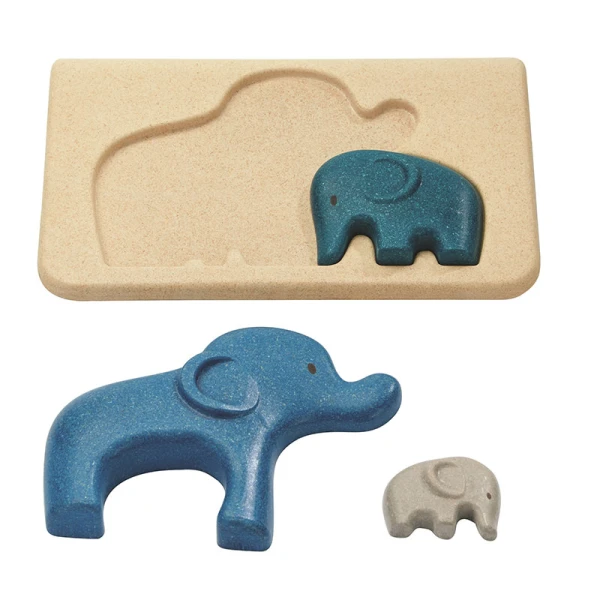 PLAN TOYS WOODEN PUZZLE WITH ELEPHANT