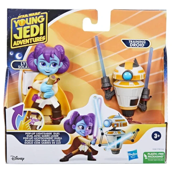 STAR WARS PS SET 2 FIGURES LYS SOLAY AND TRAINING DROID