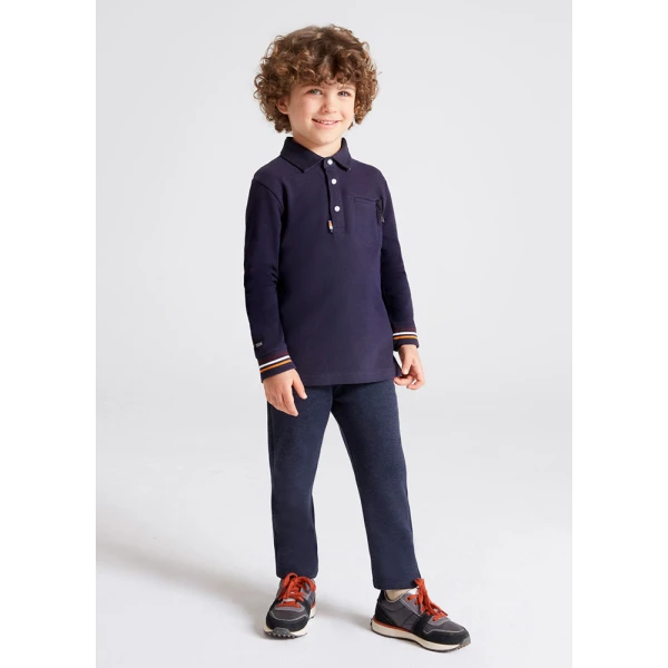 MAYORAL COTTON TROUSERS SMART NAVY BLUE