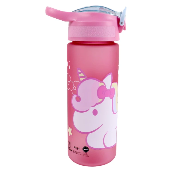 PLASTIC WATER BOTTLE 600ml WITH STRAW HELLO KITTY