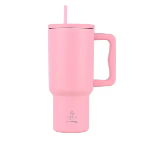 ESTIA HOME ART ΠΟΤΗΡΙ XL 900ml ΜΕ ΚΑΛΑΜΑΚΙ - BLOSSOM ROSE