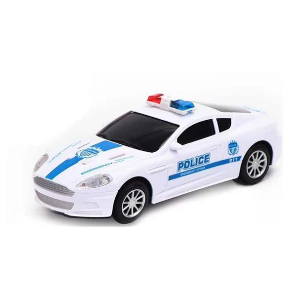 BATTERY-OPERATED POLICE CAR WITH LIGHTS & SOUNDS