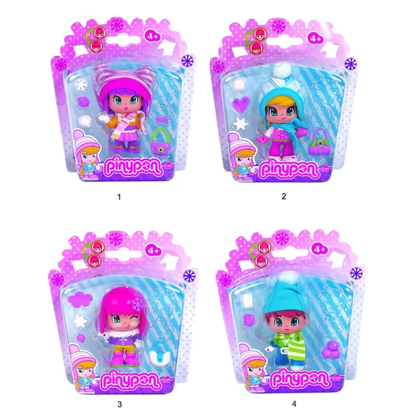 PINY PON SNOW FIGURES - 4 DESIGNS