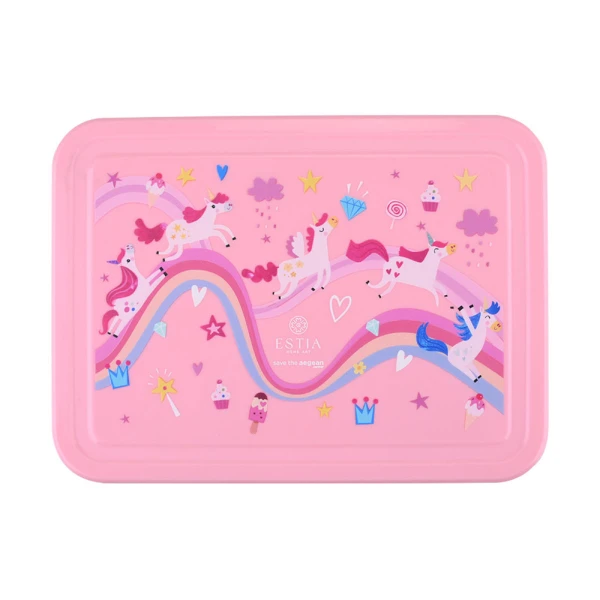 LUNCH BOX SAVE THE AEGEAN 1330ml 5 COMPARTMENTS WITH SPOON/FORK – RAINBOW DREAMS