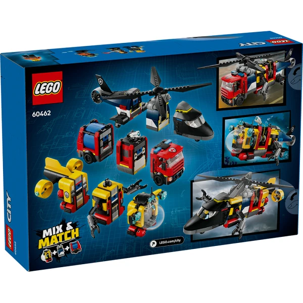 LEGO® CITY HELICOPTER, FIRE TRUCK & SUBMARINE REMIX