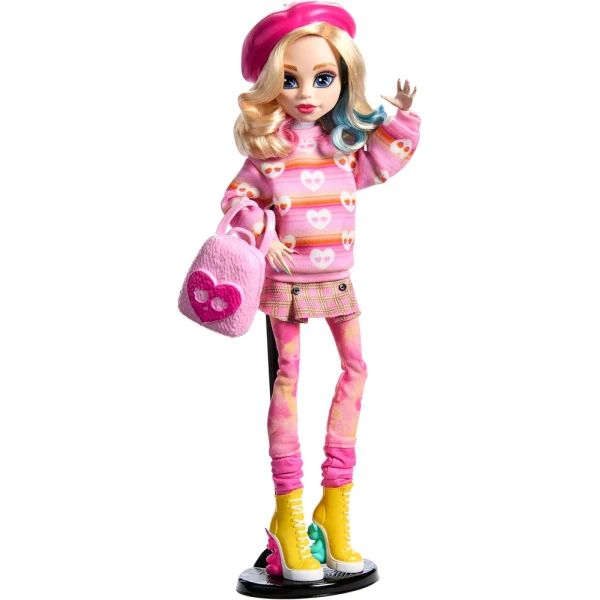 MONSTER HIGH COLLECTIBLE DOLL ENID SINCLAIR IN PINK FASHION