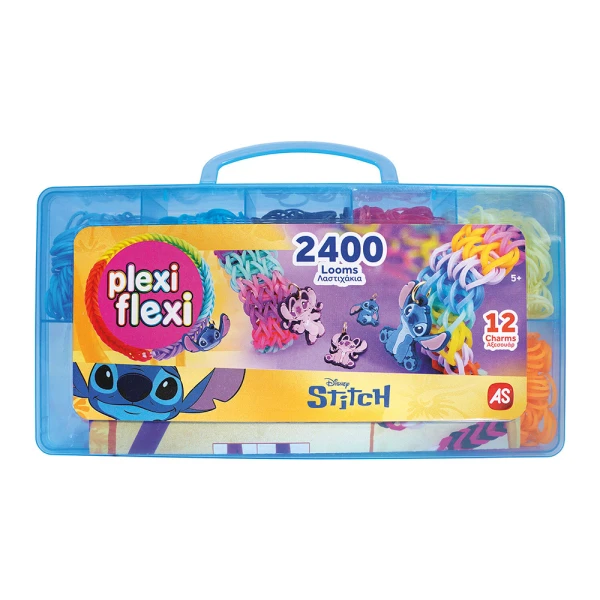 PLEXI-FLEXI STITCH CASE WITH 2400 LOOMS & 12 CHARMS - 2 COLOURS