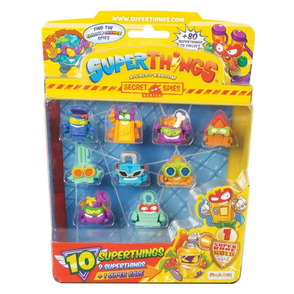 SUPERTHINGS SECRET SPIES BLISTER 9+1 COLLECTIBLE FIGURES FOR AGES 3+ - 4 DESIGNS