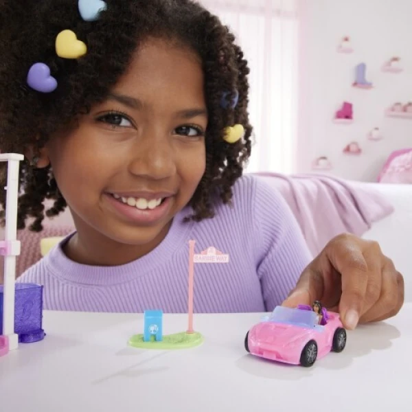 BARBIE MINI BARBIELAND DOLL WITH CONVERTIBLE CAR