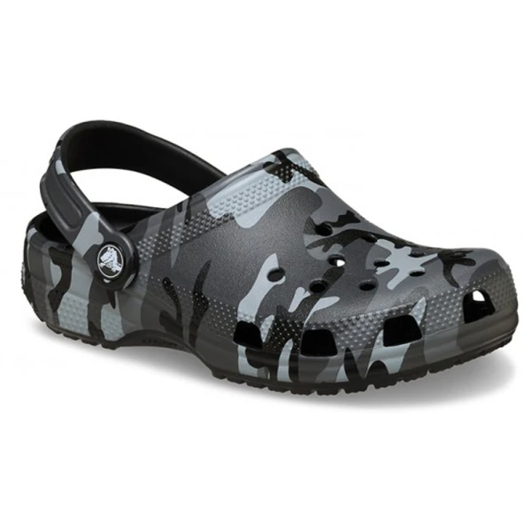 CROCS CLASSIC CLOG CAMOUFLAGE KIDS BLACK-SLATE GREY