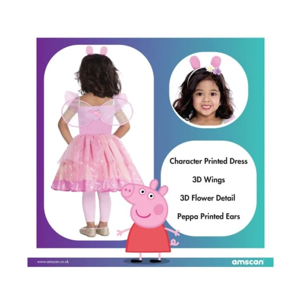 CARNIVAL COSTUME PEPPA FAIRY DRESS