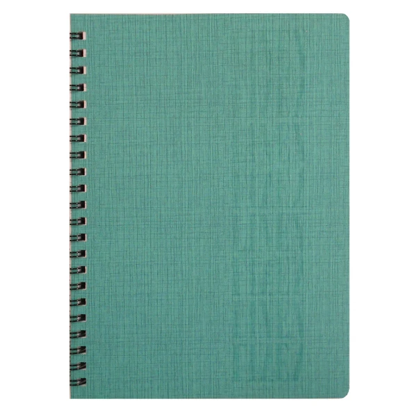 SPIRAL NOTEBOOK A4 4 TOPICS 120 SHEETS LINEN - 5 COLOURS