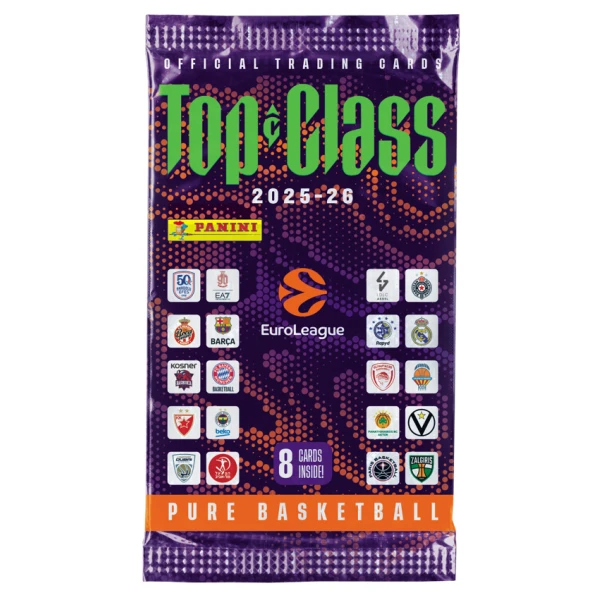 PANINI EUROLEAGUE TOP CLASS 2026 ΦΑΚΕΛΑΚΙ ΜΕ 8 ΚΑΡΤΕΣ