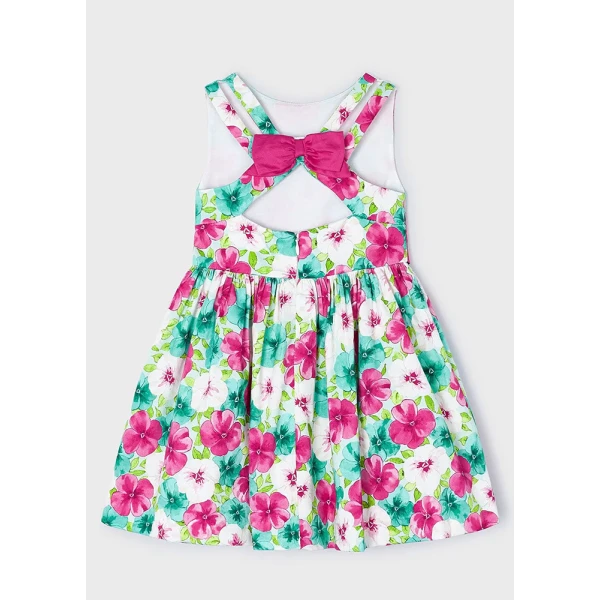 MAYORAL DRESS SATIN PRINTED FUCHSIA