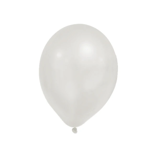 PARTY BALLOON METALLIC PASTEL WHITE 8 pcs