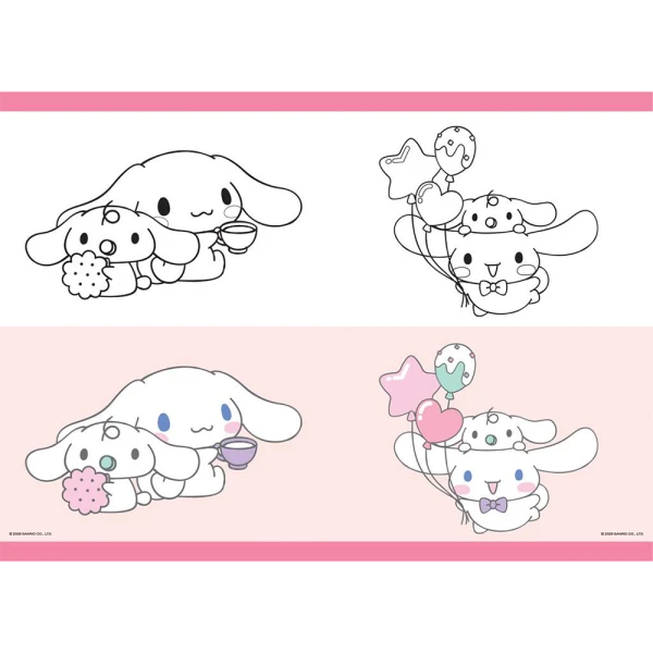 STAPLED NOTEBOOK 17X25 cm 40 SHEETS CINNAMOROLL  - 2 DESIGNS