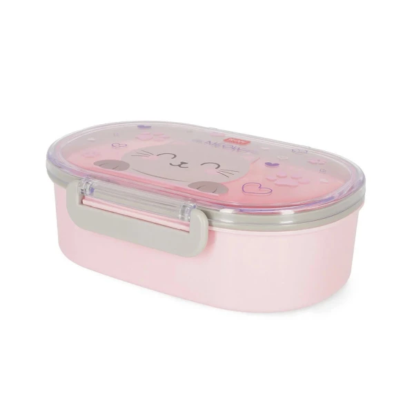 LUNCH BOX 500ml WITH 2 COMPARTMENTS - KITTY