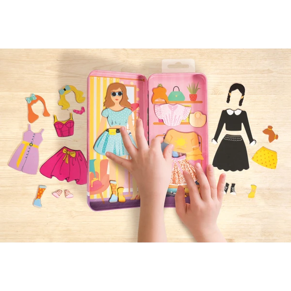 HAPPIHOBBI MAGNET TINS CITY HEROES - FASHION GIRL - MERMAID PRINCESS EDUCATIONAL PAPER MAGNETS - 3 DESIGNSMAGNETS FOR AGES 3+ - 2 DESIGNS
