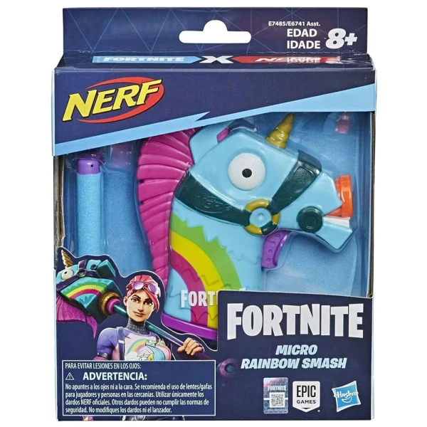 NERF FORTNITE MICRO RAINBOW SMASH BLASTER