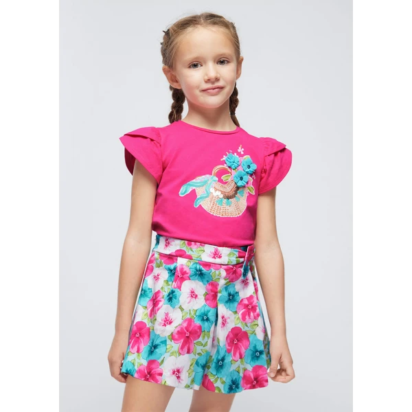 MAYORAL SKIRT TROUSERS SATIN FUCHSIA