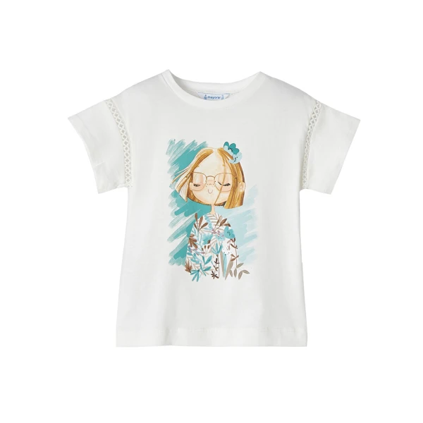 MAYORAL SHORT SLEEVES BLOUSE DOLL ECRU