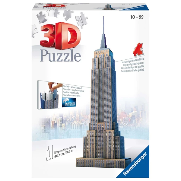 RAVENSBURGER 3D ΠΑΖΛ ΔΙΑΣΗΜΑ ΚΤΙΡΙΑ EMPIRE STATE BUILDING 216 TEM.