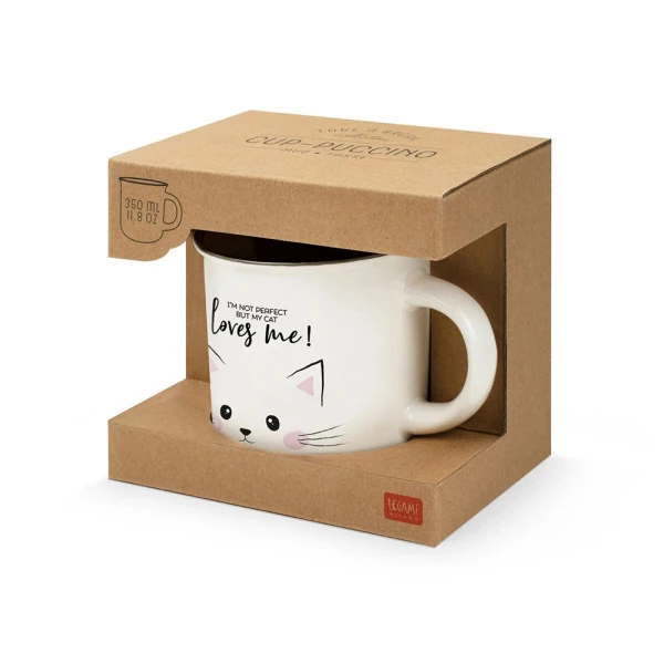 LEGAMI PORCELAIN MUG TAKE A BREAK CUP-PUCCINO 350ml - CAT