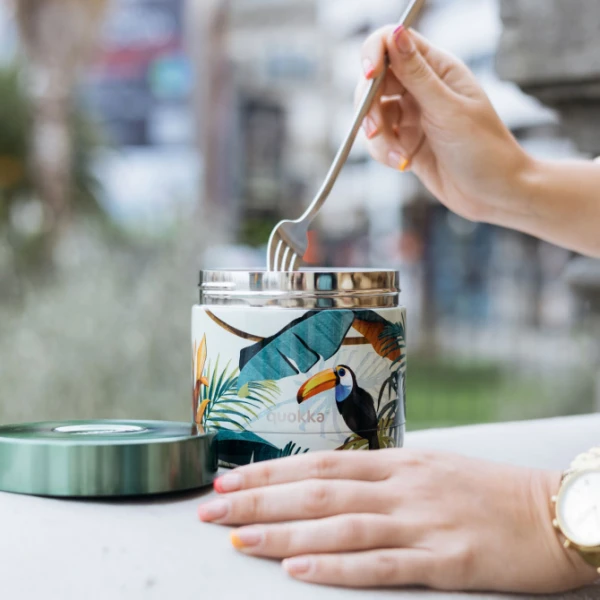 QUOKKA STAINLESS STEEL ΔΟΧΕΙΟ ΦΑΓΗΤΟΥ 604ml WHIM TROPICAL