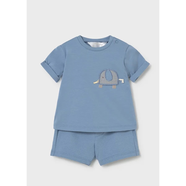 MAYORAL SET COTTON JERSEY 4 PIECES SOFT BLUE