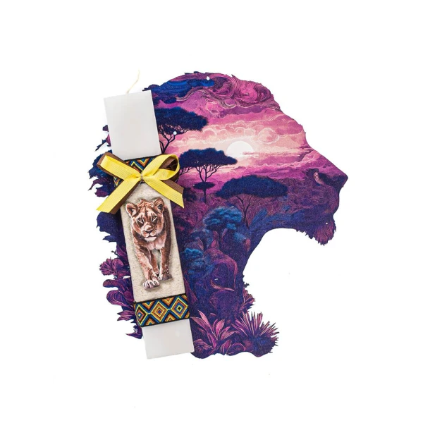 FEELING WOOD ΧΕΙΡΟΠΟΙΗΤΗ ΛΑΜΠΑΔΑ AFRICA LION