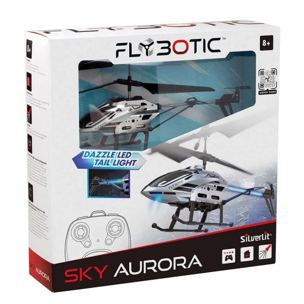 SILVERLIT FLYBOTIC RADIO CONTROL HELICOPTER SKY AURORA