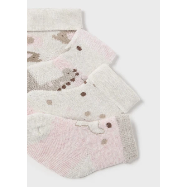 MAYORAL SET 4 SOCKS PINK BABY