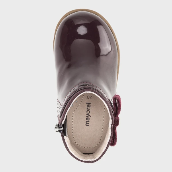 MAYORAL BOOTS PATENT EFFECT POMEGRANATE 