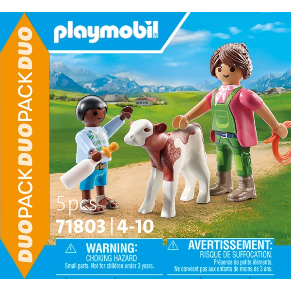 PLAYMOBIL DUOPACK ΑΓΡΟΤΙΣΣΑ ΚΑΙ ΠΑΙΔΑΚΙ ΜΕ ΜΟΣΧΑΡΑΚΙ