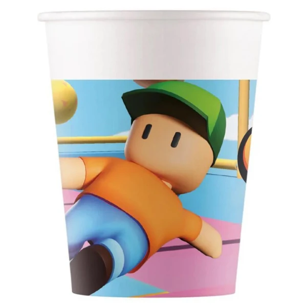 PAPER CUPS 200ml STUMBLE GUYS DECORATA PARTY 8 pcs