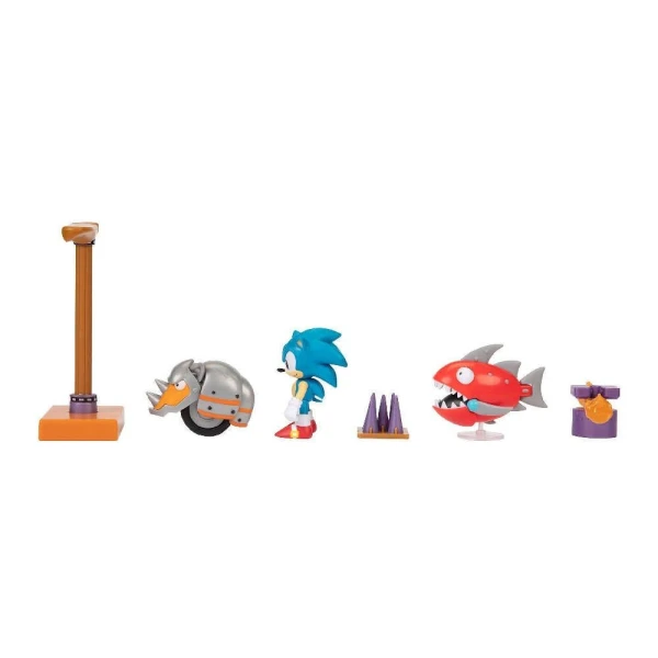 SONIC THE HEDGEHOG DIORAMA WITH 6.5 cm FIGURES