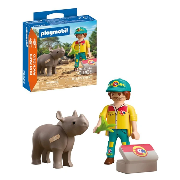 PLAYMOBIL DUOPACK RANGER WITH RHINO